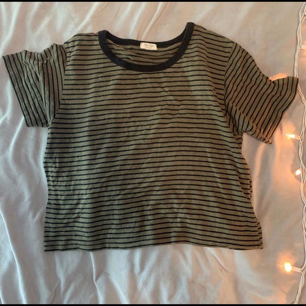 olive green, stripped john galt tshirt